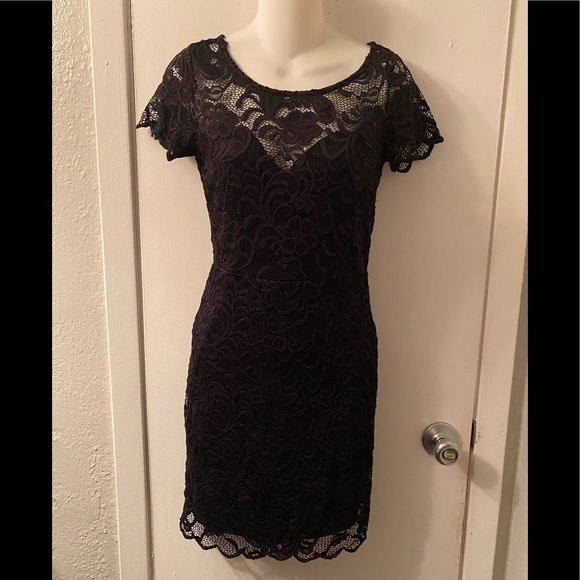 ambiance black lace dress
